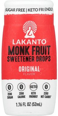 Thumbnail - Lakanto, Monkfruit Sweetener Drops, Mönchsfrucht-Süßstofftropfen, Original, 52 ml (1,76 fl. oz.)