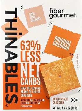 Fiber Gourmet, Thinables®, Original Cheddar, 120 g (4,25 oz.)