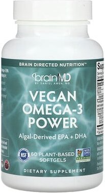 Thumbnail - BrainMD, Vegan Omega-3 Power, 60 pflanzliche Weichkapseln