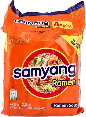 Samyang, Ramen Soup, Ramen-Suppe, 4 Packungen, je 120 g (4,23 oz.).