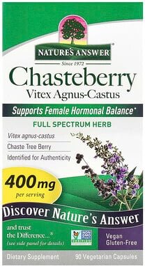 Nature's Answer, Mönchspfeffer, Vitex Agnus-Castus, 400 mg, 90 vegetarische Kapseln
