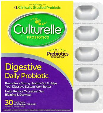 Thumbnail - Culturelle, Probiotika, verdauungsförderndes Probiotikum pro Tag, 10 Milliarden KBE, 30 pflanzliche Kapseln einmal tägli...