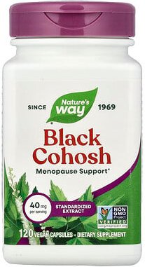 Nature's Way, Black Cohosh, Traubensilberkerze, 40 mg, 120 vegane Kapseln