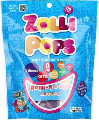 Zollipops, The Clean Teeth Pops, Lutscher für saubere Zähne, köstlicher Fruchtgeschmack, ca. 13–15 Lutscher, 3,1 oz.