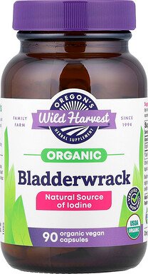 Oregon's Wild Harvest, Organic Bladderwrack, Bio-Blasentang, 600 mg, 90 vegane Bio-Kapseln