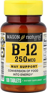 Mason Natural, Vitamin B-12, 100 Tabletten