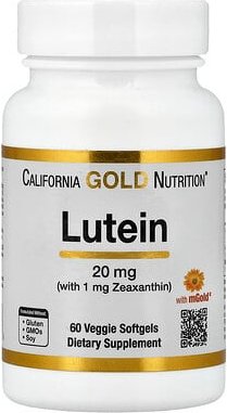 California Gold Nutrition, Lutein with Zeaxanthin from Marigold Extract, Lutein mit Zeaxanthin aus Ringelblumenextrakt, ...