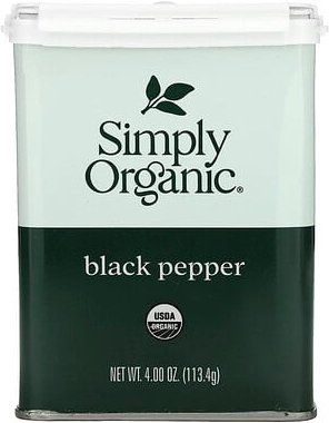Thumbnail - Simply Organic, Black Pepper, Schwarzer Pfeffer, 113,4 g (4 oz.)