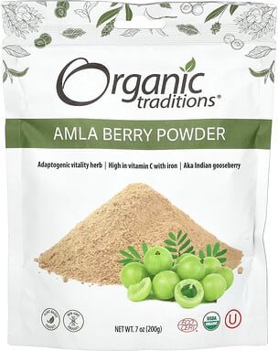 Organic Traditions, Amla-Beeren-Pulver, 200 g (7 oz.)