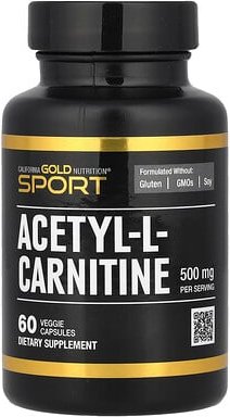 California Gold Nutrition, Acetyl-L-Carnitine, Acetyl-L-Carnitin, 500 mg, 60 pflanzliche Kapseln
