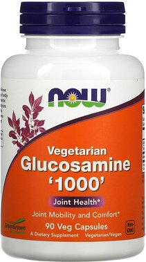 NOW Foods, Vegetarian Glucosamine „1000“, vegetarisches Glucosamin „1000“, 90 pflanzliche Kapseln (1.000 mg pro Kapsel)