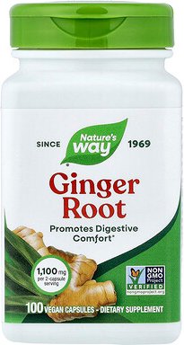 Nature's Way, Ginger Root, Ingwer-Wurzel, 100 vegane Kapseln (550 mg pro Kapsel)