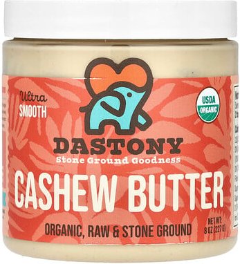 Dastony, Organic Cashew Butter, Bio-Cashewbutter, ultra sanft, 227 g (8 oz.)