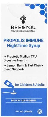Thumbnail - Bee & You, Propolis Immune, NightTime Syrup, propolisimmuner Sirup, für Kinder und Erwachsene, 150 ml (5 fl. oz.)