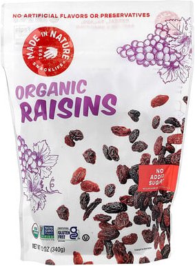 Made in Nature, Organic Raisins, Bio-Rosinen, 340 g (12 oz.)