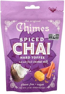 Chimes, Spiced Chai, Hard Toffee, gewürzter Chai, hartes Toffee, 100 g (3,5 oz.)