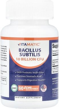 Thumbnail - Vitamatic, Bacillus subtilis, 60 DRcaps® Hypromellose-Kapseln