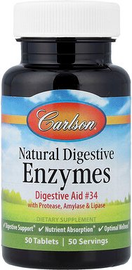 Carlson, Natürliche Verdauungsenzyme, 50 Tabletten