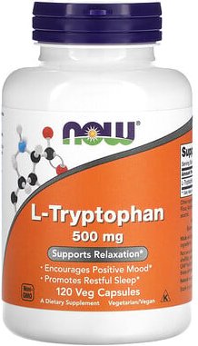 NOW Foods, L-Tryptophan, 500 mg, 120 pflanzliche Kapseln