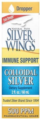 Natural Path Silver Wings, Kolloidales Silber, 500 PPM, 60 ml (2 fl. oz.)