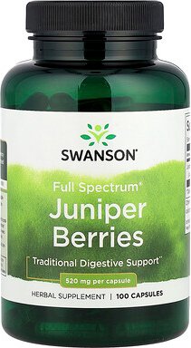 Thumbnail - Swanson, Full Spectrum® Juniper Berries, Wacholderbeeren, 520 mg, 100 Kapseln