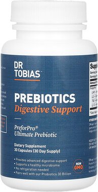 Dr. Tobias, Prebiotics, Präbiotika, Unterstützung der Verdauung, 15 mg, 30 Kapseln