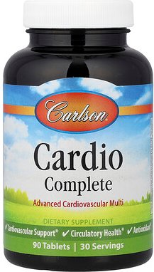 Carlson, Cardio Complete, Advanced Cardiovascular Multi, 90 Tabletten