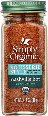 Simply Organic, Rotisserie Style Seasoning, Gewürz nach Rotisserie-Art, Nashville Hot, 90 g (3,17 oz.)