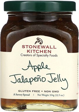 Stonewall Kitchen, Apple Jalapeno Jelly, Apfel-Jalapeno-Gelee, mittel, 354 g (12,5 oz.)