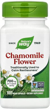 Nature's Way, Chamomile Flower, Kamillenblüte, 700 mg, 100 vegane Kapseln (350 mg pro Kapsel)