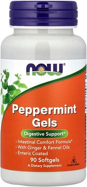 NOW Foods, Pfefferminzgele mit Ingwer- und Fenchelölen, 90 Weichkapseln