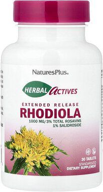 NaturesPlus, Herbal Actives, Rhodiola, verlängerte Freisetzung, 30 Tabletten