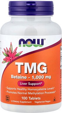 NOW Foods, TMG, 1.000 mg, 100 Tabletten