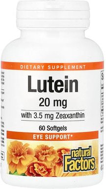 Thumbnail - Natural Factors, Lutein, 20 mg, 60 Weichkapseln