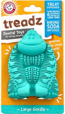 Arm & Hammer, Treadz, Dental Toys For Strong Chewers, Zahnspielzeug für starke Kauer, großer Gorilla, 1 Spielzeug