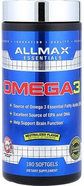 ALLMAX, Essentials, Omega-3, 180 Weichkapseln