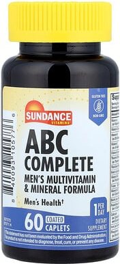 Sundance Vitamins, ABC Complete, Multivitamin- und Mineralstoffformel für Männer, 60 beschichtete Kapseln