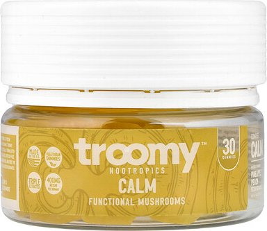 Troomy Nootropics, Calm, Functional Mushrooms Gummies, Pineapple Peach, 30 Gummies, 4.76 oz (135 g)