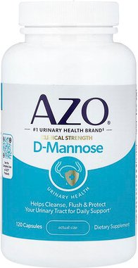 AZO, D-Mannose, Urinary Health, Gesundheit der Harnwege, 120 Kapseln