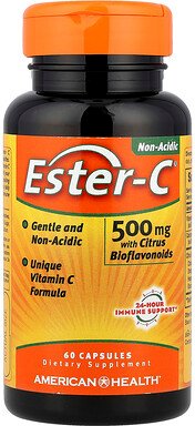 American Health, Ester-C® mit Zitrus-Bioflavonoiden, 60 Kapseln
