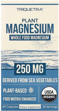 Triquetra Health, Plant Magnesium, pflanzliches Magnesium, 60 Kapseln