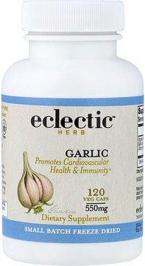Eclectic Herb, Freeze Dried Garlic, gefriergetrockneter Knoblauch, 550 mg, 120 vegetarische Kapseln