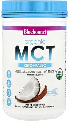 Bluebonnet Nutrition, Bio-MCT-Pulver, geschmacksneutral, 300 g (10,58 oz.)