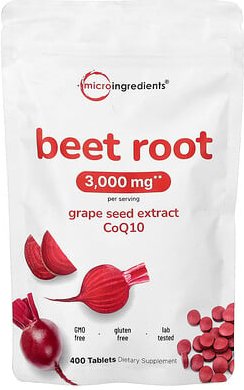 Micro Ingredients, Rote-Bete-Wurzel, 400 Tabletten