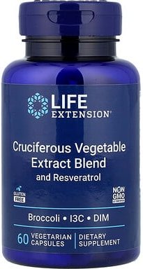 Life Extension, Kreuzblütler-Gemüseextraktmischung mit Resveratrol, 60 pflanzliche Kapseln