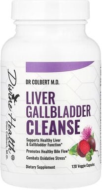 Divine Health, Dr. Colbert, MD Liver Gallbladder Cleanse, Leber- und Gallenblasenreinigung, 120 vegetarische Kapseln