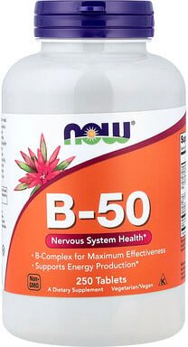 NOW Foods, B-50, 250 Tabletten