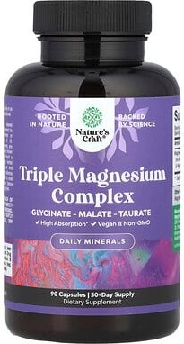 Nature's Craft, Triple Magnesium Complex, Dreifach-Magnesium-Komplex, 90 Kapseln (133 mg pro Kapsel)