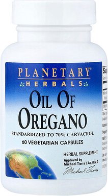 Planetary Herbals, Oil Of Oregano, Oreganoöl, 60 pflanzliche Kapseln (45 mg pro Kapsel)