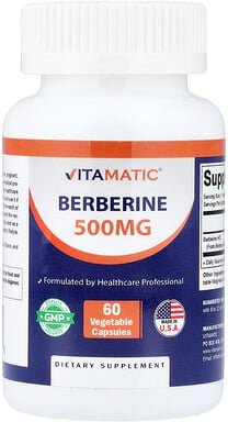 Vitamatic, Berberin, 500 mg, 60 pflanzliche Kapseln